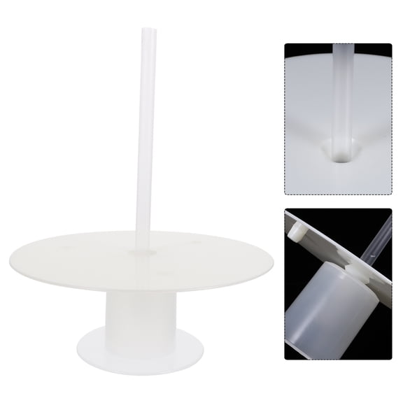 IBASETOY 5 Sets Cake Decorating Base Stand Birthday Tree Cake Support Bases White Minimalist Design for Home Users