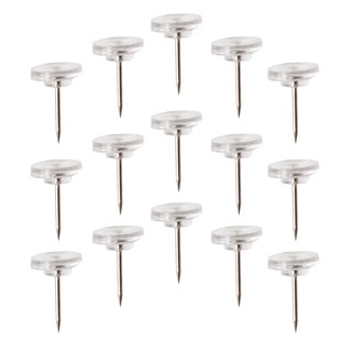 150-Pack Clear Thumb Tacks – Transplastic Push Pins For Bulletin Boards & Office