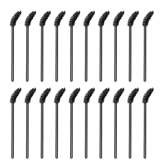 IBASETOY  Black Plastic Disposable Eyelash Brush for Home Makeup Easy to Carry