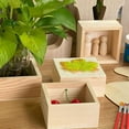 thumbnail image 1 of IBASETOY 5PCS Baskets for Decor using Khaki Wood Square Pots for Succulents, 1 of 8