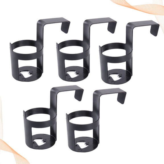 IBASETOY 5Pcs Car Drinks Holder Black Hanging Rack Durable Material Keeps Vehicle Interior Clean