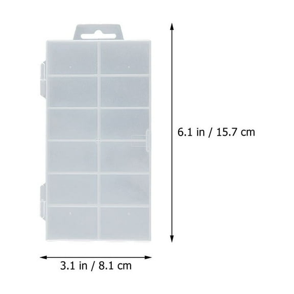 IBASETOY 5Pcs Jewelry Storage Containers Compartment Storage Box Transparent PP Dustproof for Daily Life