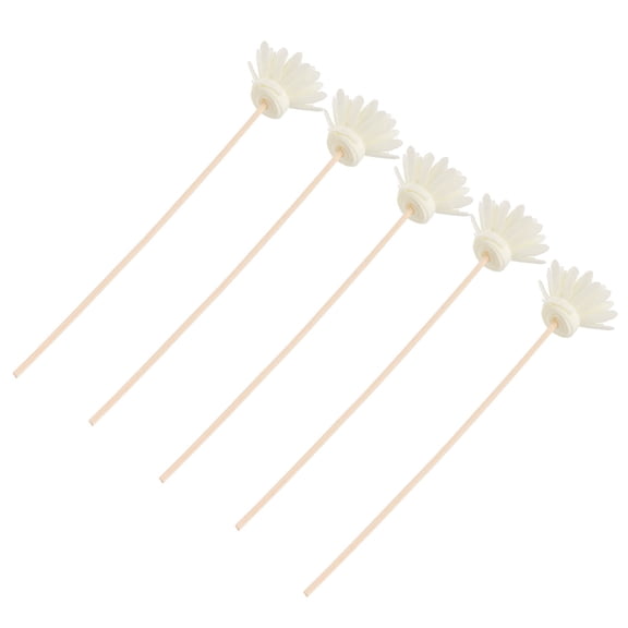IBASETOY 5Set White Chrysanthemum Diffuser Sticks Rattan Reed for Home Fragrance and Aromatherapy