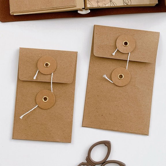 IBASETOY Vintage Kraft Paper Envelope for Cards 5Pcs