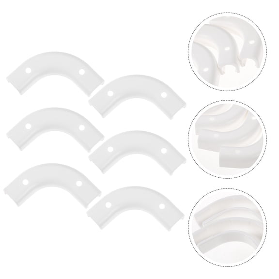 IBASETOY 6Pcs Pom Material Support Hangers White 90 Degree Conduit Elbow Clamp Bracket for Tubing