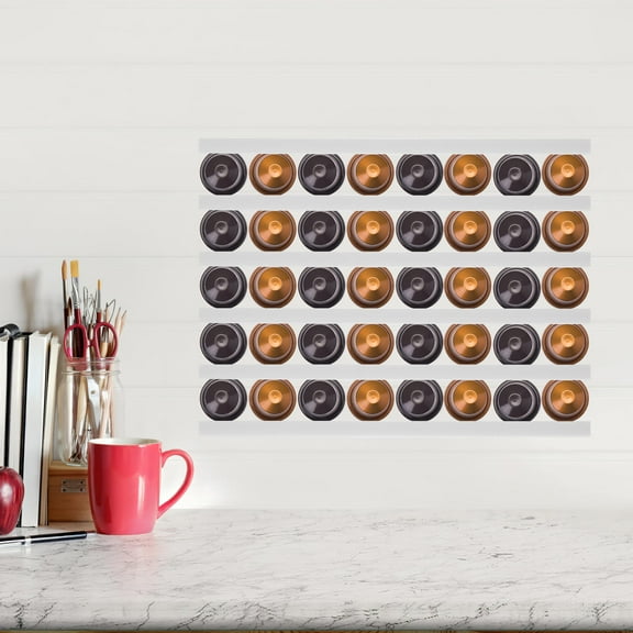 IBASETOY Coffee Capsules Storage Rack White Plastic for Kitchen Storage Use 6Pcs