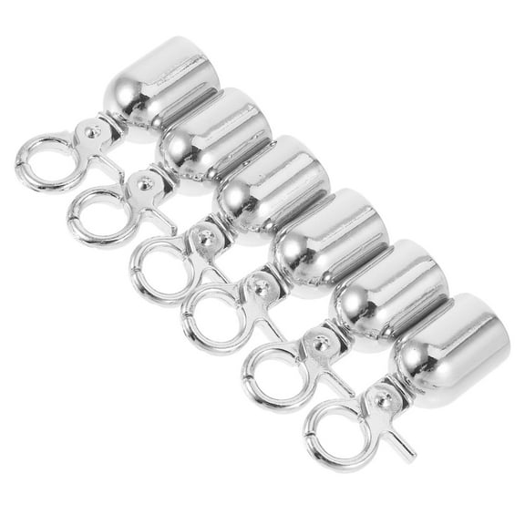 IBASETOY 6Pack Heavy Duty Rope Connectors Rope End Snap Hook Metallic Finish Crowd Control For Outdoor Use