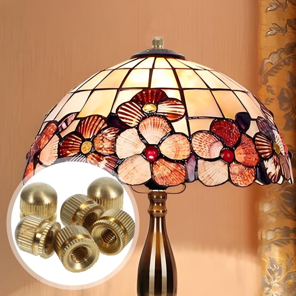 IBASETOY 6Pcs Pendant Lamp Screw Caps Metal Ceiling Light Fixture M5 Copper Hardware Accessories
