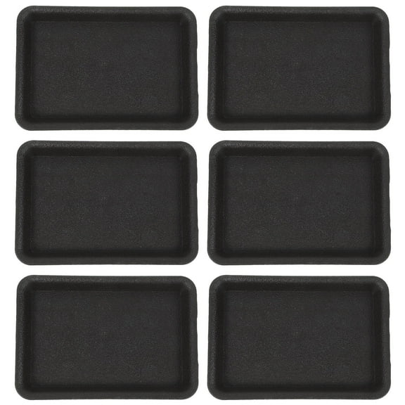 IBASETOY  Black Plastic Plant Saucers for Indoor and Outdoor Use 6Pcs