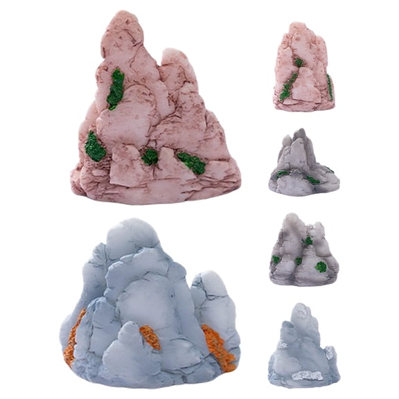 IBASETOY 6Pcs Mini Bonsai Figurines Ornament Assorted Color Micro Landscape for and Decor