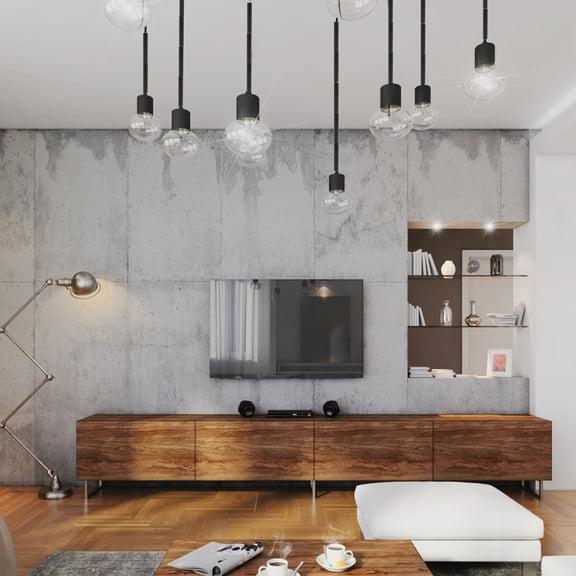 IBASETOY 6Pcs Wear-Resistant Flanging Sleeve Black Iron Ceiling Light Fitting For Homeowners