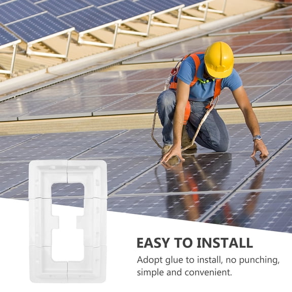 IBASETOY 6Piece Solar Brackets for Flat Roofs and Sheds Made of ABS