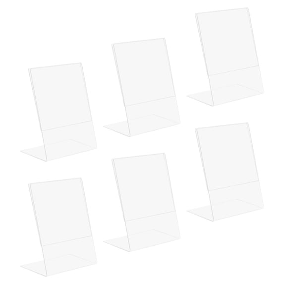IBASETOY Clear Picture Frames Acrylic Frames Clear Design 6pcs