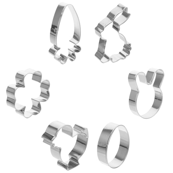 IBASETOY 6Pcs Baking Accessories Cookie Cutter Easter Design for DIY Activities
