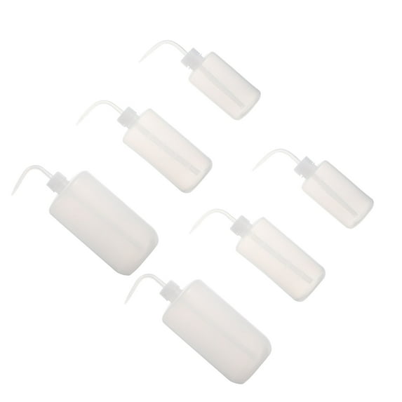 IBASETOY 6Pcs Convenient White Plastic Watering Can with Pointed Mouth for Household Plant Accessory