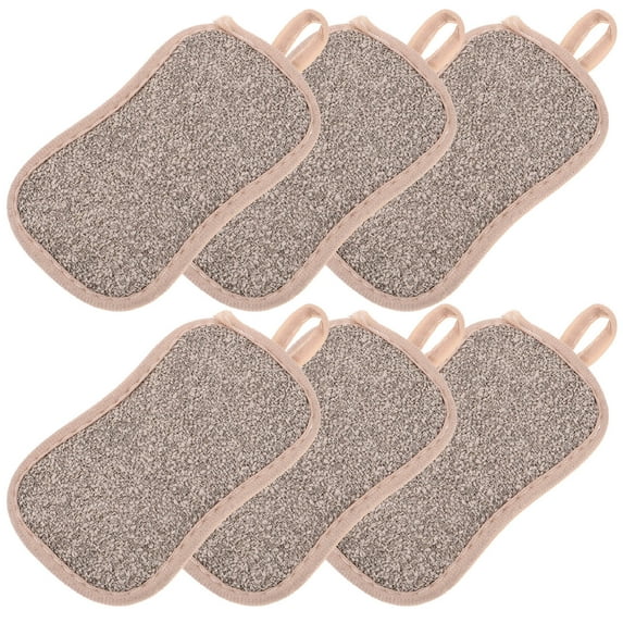 IBASETOY 6Pcs Dish Scrubbers with Dual Sided Design for Kitchen and Bathroom Cleaning