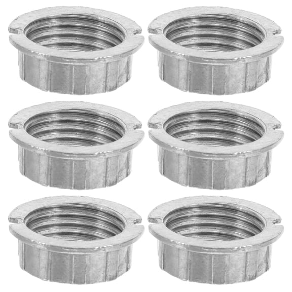 IBASETOY 6Pcs Plated Silver Lamp Shade Collar Ring for G9 Bulb Holders Ideal for Table and Floor Lamps