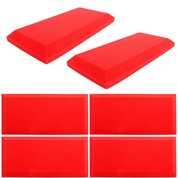 IBASETOY 6pcs Sound Dampening Panels Sound Absorbing Panels Red for Recording