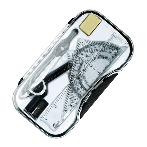 IBASETOY 8Pcs Geometry Set for High School Assorted Color Math Geometry Tool Set for Students