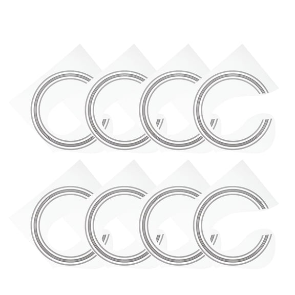 IBASETOY 8Pcs Black PVC Guitar Sound Hole Rosette Sticker Durable Adhesive Inlay for Acoustic Classical Guitar