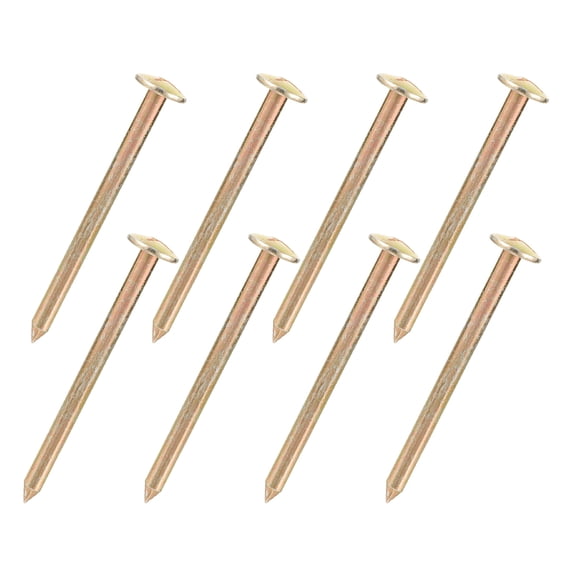 IBASETOY 8Pcs Golden Steel Ground Nails Portable Survey Stakes for Accurate Land Marking