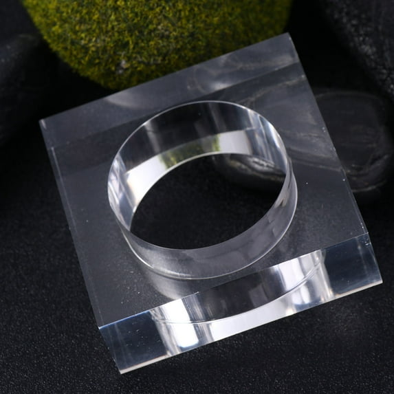 IBASETOY Acrylic Napkin Rings for Party Use Transparent Square Design Decorative Wedding Banquet Table Accessories