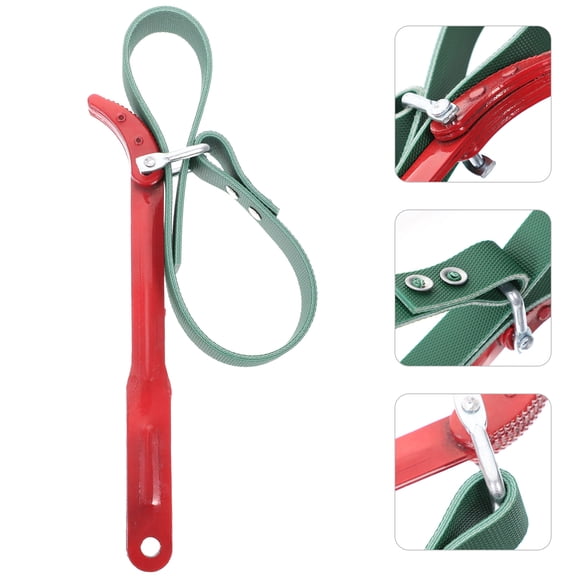 IBASETOY Heavy Duty Strap Wrench Adjustable Filter Wrench Set for Motorcycle and Vehicle Repair
