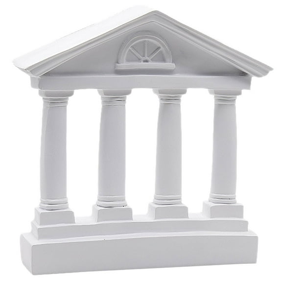 IBASETOY Ancient Roman Style Architectural Model Saturnon Temple Model White 1 Piece