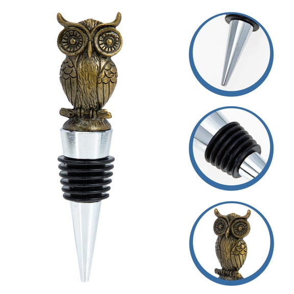 IBASETOY 1Pack Wine Stoppers for Wine Bottles Zinc Alloy Preventing Spills and Leaks for Festive Atmosphere