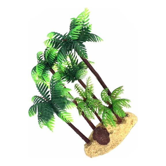 IBASETOY Artificial Tropical Plants Mini Palm Trees for Crafts Coconut Palm Tree Bonsai Green 1Pack