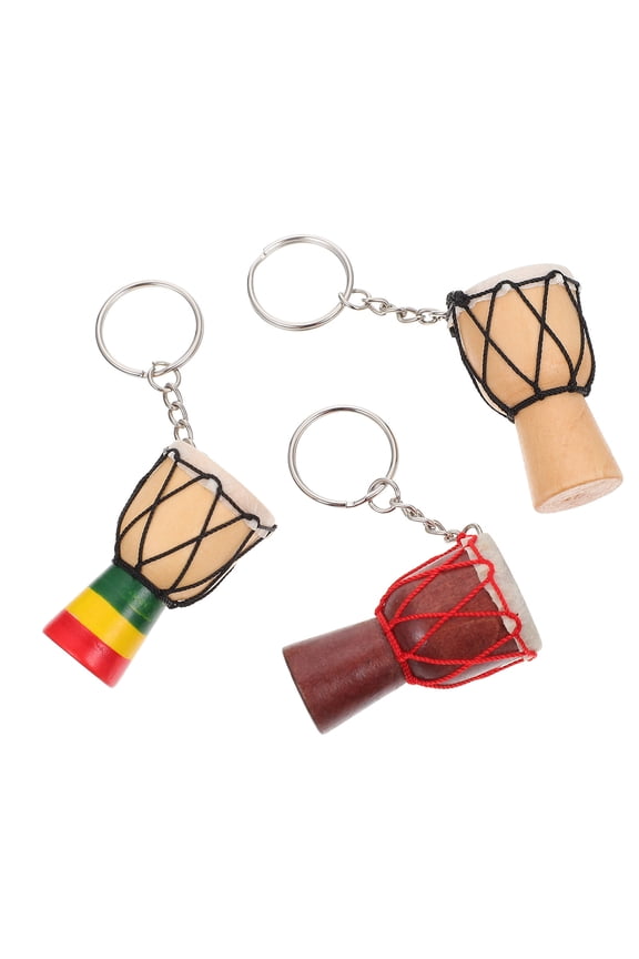 Assorted Color African Drum Key Chain Pendant for Decoration with Workmanship and Durable Materials, Lightweight Design