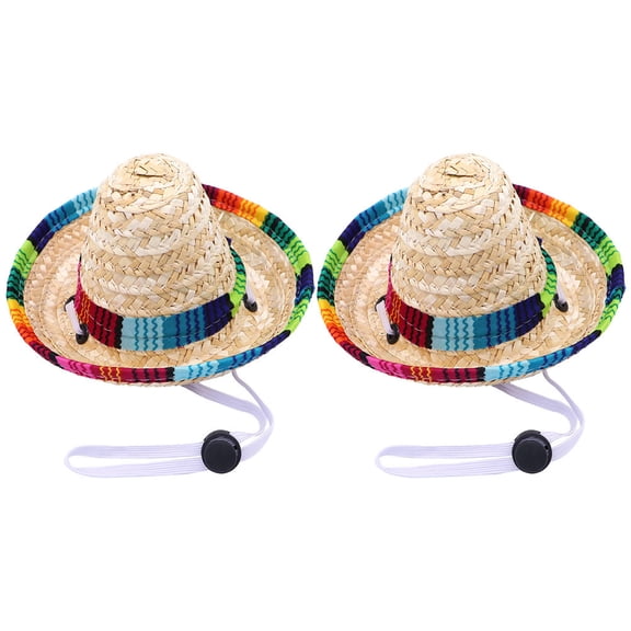 IBASETOY Assorted Color Dog Sombrero Hat for Pets Mexican Party Supplies Birthday Cosplay Accessories Synthetic Material