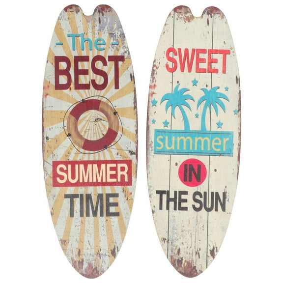 IBASETOY Assorted Color Wood Surfboard Plaque for Indoor and Outdoor Decoration Vintage Aesthetic Home Decor