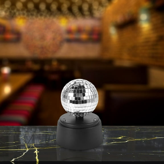 IBASETOY Atmosphere Enhancement Disco Ball Lamp Silver Glass 1Set Ideal for Any Party or Gathering Setup
