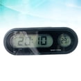 thumbnail image 1 of IBASETOY Black Car Thermometer Dashboard Decoration with 2 in 1 LED Clock and Backlit Function, 1 of 8