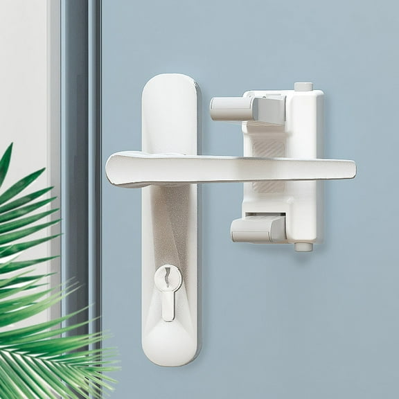 IBASETOY White Safety Door Lock with Strong Adhesive for Secure Door Protection