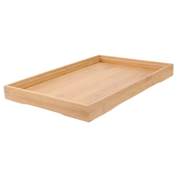 IBASETOY Bamboo Tea Serving Tray for Serving Tea Khaki Color and Stylish 12.5 x 8.5 inches