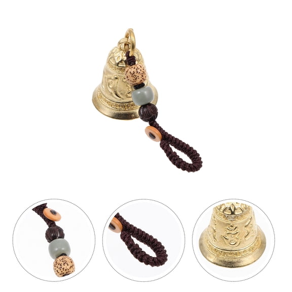 IBASETOY Bell Keychains Chain for Purse Decor Golden Bag Charm Chain 1Pcs