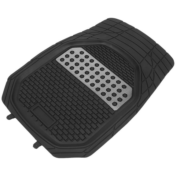 IBASETOY Black PVC Car Floor Mat for Driver Side All Weather Nonslip Design Easy to Clean Fits Most Car Models