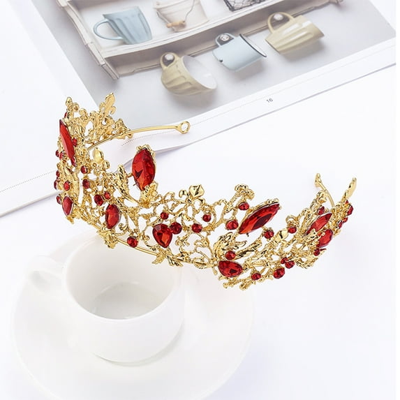 IBASETOY Bridal Tiara with Rhinestone for Wedding Decoration for Women 1Set