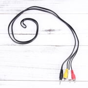 IBASETOY Black Av Cable Stereo to 3 Audio Adapter for Camcorders Mp3 Players Tvs and Audio Receivers