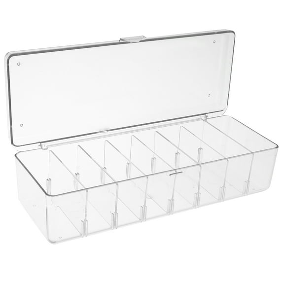 IBASETOY Cable Organizer Box Plastic Transparent for General Users at Home Desk 1Pcs