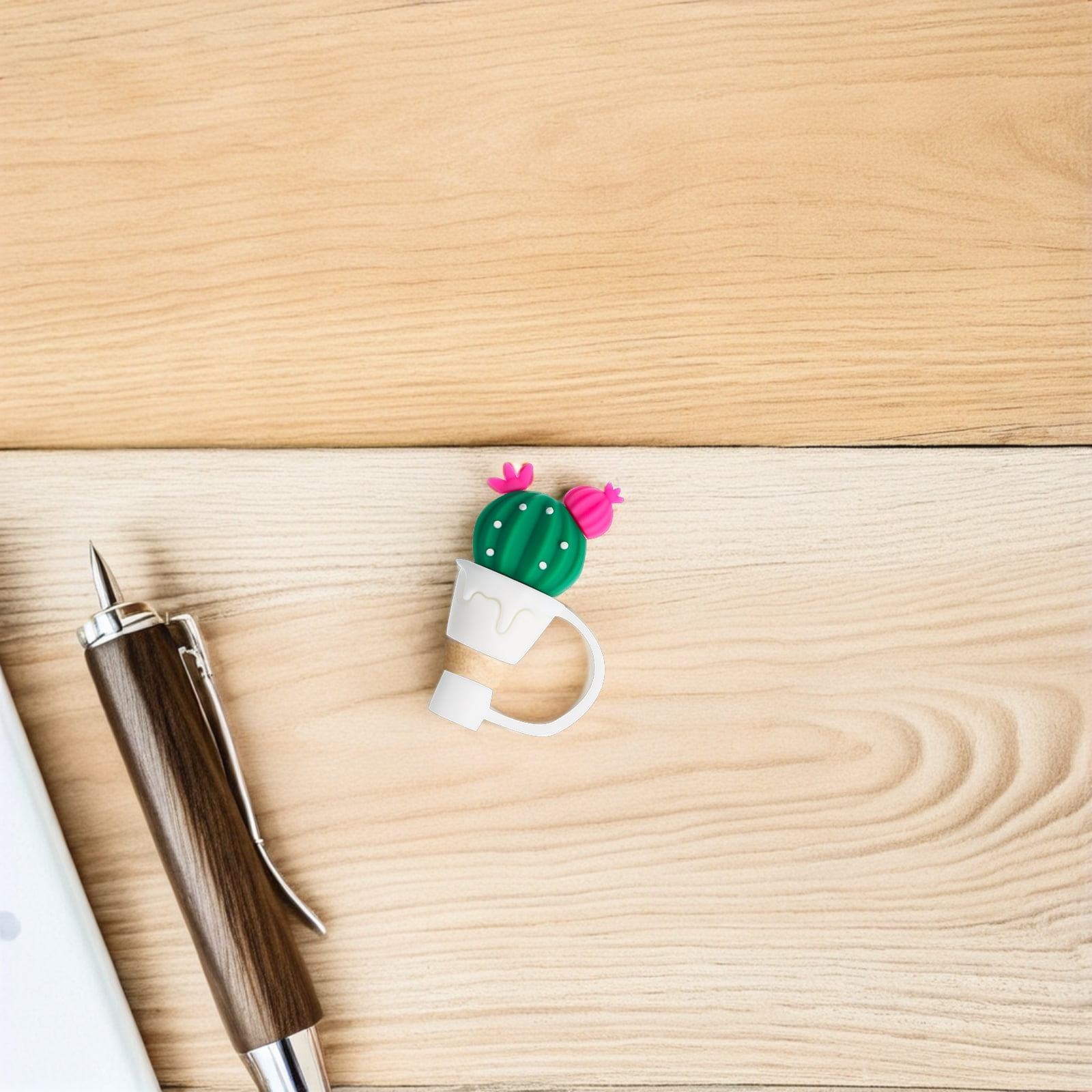 IBASETOY Cactus Straw Caps PVC for Reusable Straws and Themed Parties