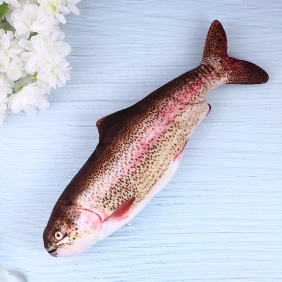 IBASETOY Cat Teaser Toy Moving Fish Toy Plush for Cats 1Pack