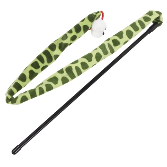 IBASETOY Multifunctional Green Cat Teaser Stick for Active Indoor Pets