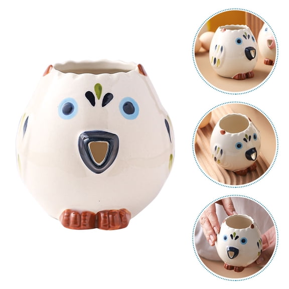 IBASETOY  Egg Separator, Ceramic, Assorted Colors, Owl Design, Perfect for Home Cooking and Baking