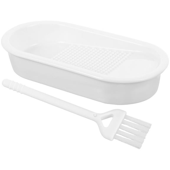 IBASETOY Ceramic and Plastic Ginger Grater Tool for Kitchen White Premium Kitchen Utensils 1 Set