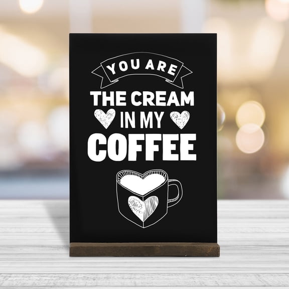 IBASETOY Two Sided Chalkboard Sign with Wooden Base for Table Displays and Decorations