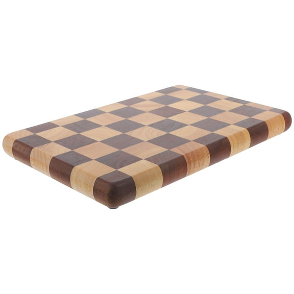 IBASETOY Checkered Board Chopping Board Toughness Wood 1Pcs for Cutting Vegetables