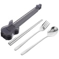 thumbnail image 1 of IBASETOY Chopsticks And Spoons Set Stainless Steel Portable For Travel Use 1 Set, 1 of 8